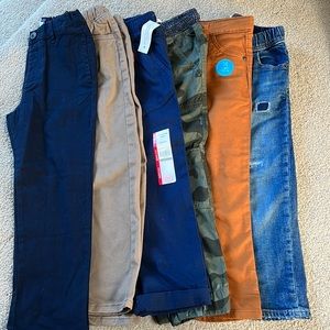 6 pair of boys pants-some new, some like new.